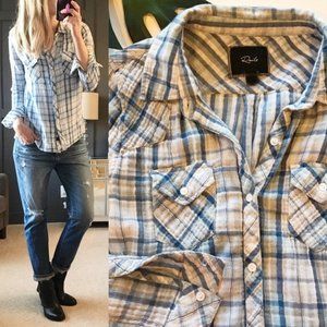 Rails Kendra Gauze Plaid Button Down Shirt